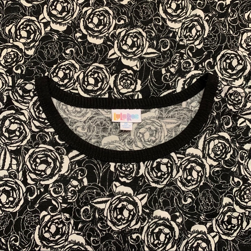 Lularoe Maria XL black cream floral